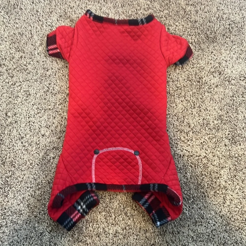NWOT Size Large Lined Red Dog Outfit